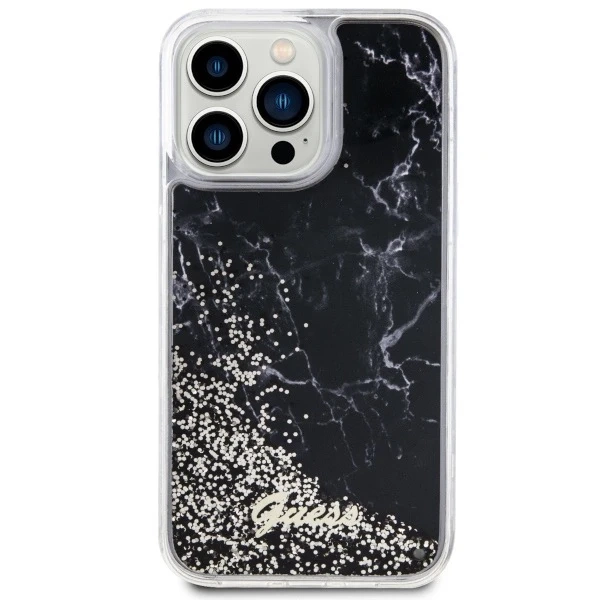 Etui Guess GUHCP14XLCSGSGK für iPhone 14 Pro Max 6,7" Hardcase Liquid Glitter Marble