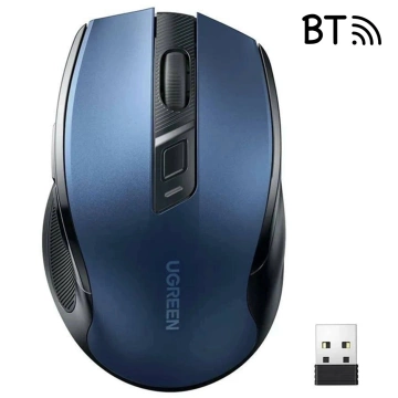 UGREEN KABELLOSE OPTISCHE MAUS MU006 BLAU 2,4 GHz BT