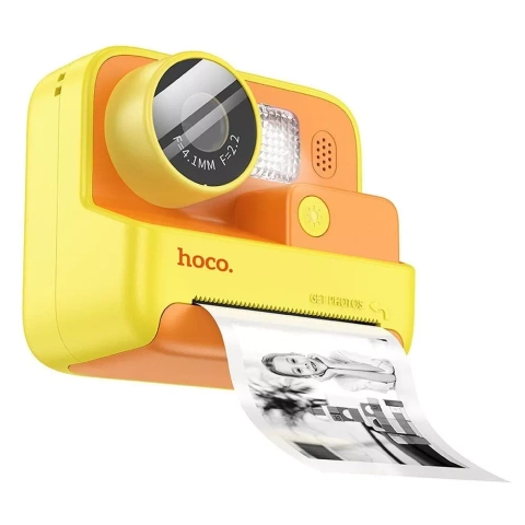 HOCO Aparat Fotograficzny Dziecięcy z Drukarką DV200 Żółty
