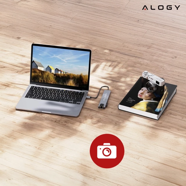 Hub 8w1 USB-C do 2xA+2xC+HDMI+SD+Micro+LAN 100mb – Alogy MultiHub™ Do Notebooka Laptopa