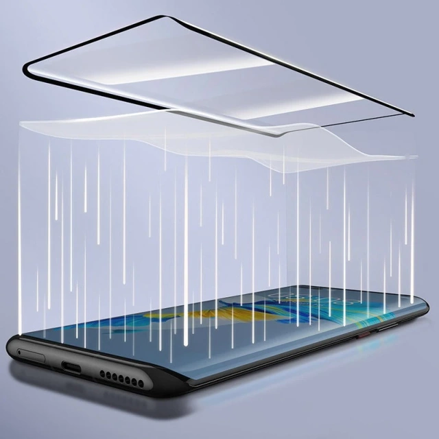Baseus szkło hartowane 0,25mm do Huawei Mate 40 Pro na cały ekran z ramką + zestaw montażowy (SGQJ010101)