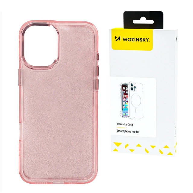 Etui Wozinsky Glitter do Samsung Galaxy S24 FE Różowy Brokat