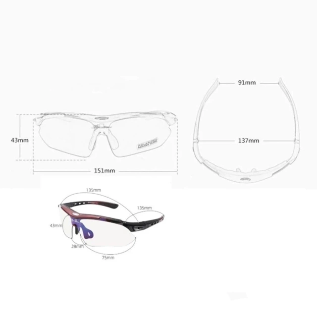 Okulary rowerowe Rockbros 10003 polaryzujące - czarne