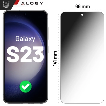 Szkło hartowane Prywatyzujące do Samsung Galaxy S23 matowa ochrona na ekran Alogy Privacy Glass