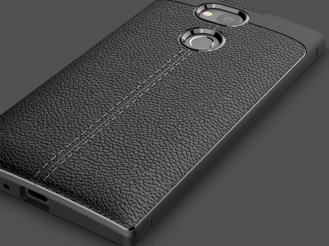 Etui pancerne Alogy leather case Sony Xperia L2 czarne + Szkło