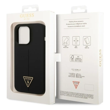 "Etui Guess GUHCP14XSLTGK iPhone 14 Pro Max 6,7\" Czarny/Black Hardcase Silicone Triangle"