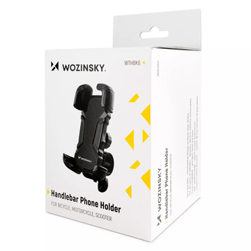 Wozinsky starker Telefonhalter für Fahrrad-, Motorrad-, Rollerlenker schwarz (WBHBK6)