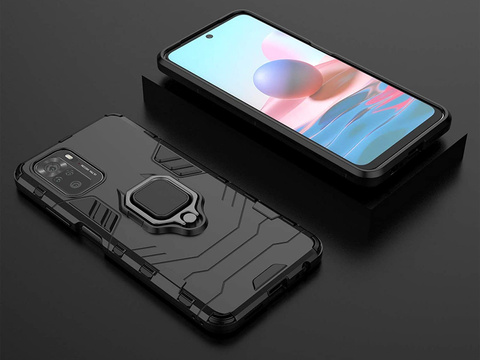 Etui Alogy Stand Ring Armor für Xiaomi Redmi Note 10/10s schwarz