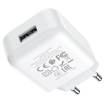 HOCO USB A 2A N2 Wandladegerät, weiß