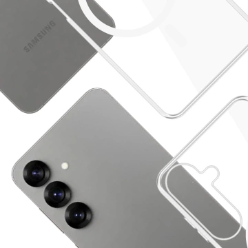 Etui für Samsung Galaxy S25 3mk Clear MagCase MagSafe Transparent