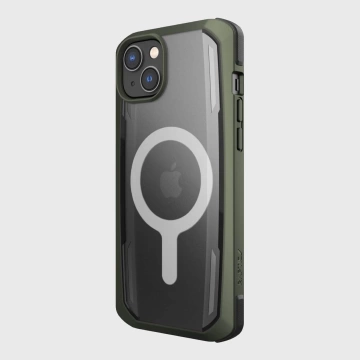 Raptic Secure Case iPhone 14 mit gepanzerter MagSafe-Hülle grün