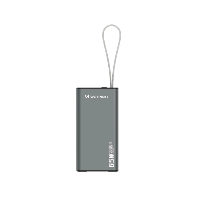 Powerbank Wozinsky K65+ 30000mAh 65W USB-C/USB-A Szary