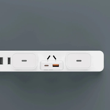 Dudao A30EUL GaN-Wandladegerät 30 W USB-A/USB-C-Kabel USB-C – Lightning – Weiß