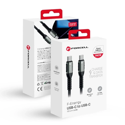 Kabel USB-C zu USB-C 240W 1,2m Nylon QC 4.0 PD SUPERVOOC