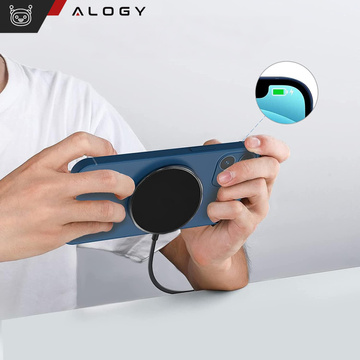 Ładowarka indukcyjna Alogy do MagSafe bezprzewodowa 15W do iPhone 16/15/14/13/ PRO / MAX/ MINI Czarna