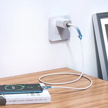 Joyroom Liquid Silicone Kabel USB Typ C - USB Typ C zum Laden / Datenübertragung PD 100W 3m weiß (S-3050N18-10)