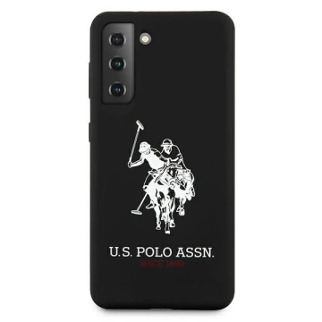 US Polo Silikon Logo Handyhülle für Samsung Galaxy S21 schwarz/schwarz