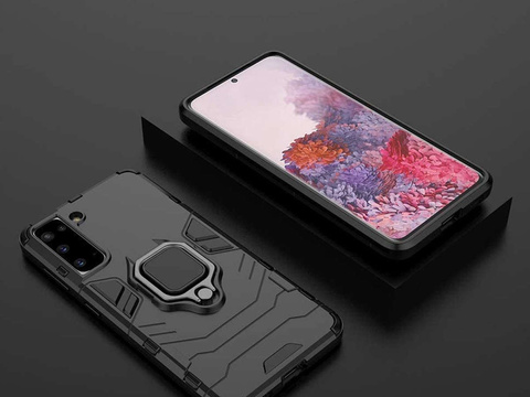 Alogy Stand Ring Armor Hülle für Samsung Galaxy S21 schwarz