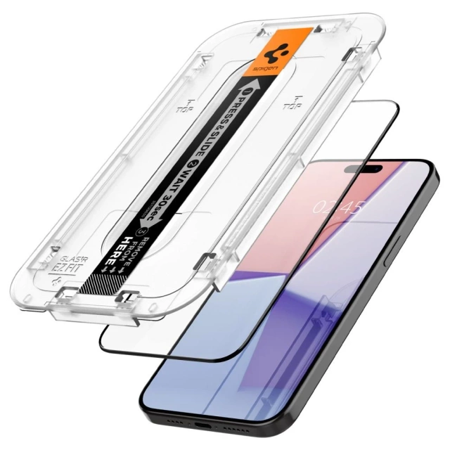Szkło hartowane Spigen Glas.tR ”Ez Fit” FC 2-pack do Apple iPhone 15 Pro Max Black