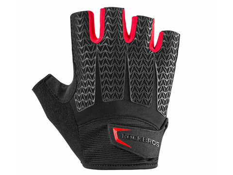 Rękawiczki rowerowe na rower bez palców L RockBros S169BR-L czarne