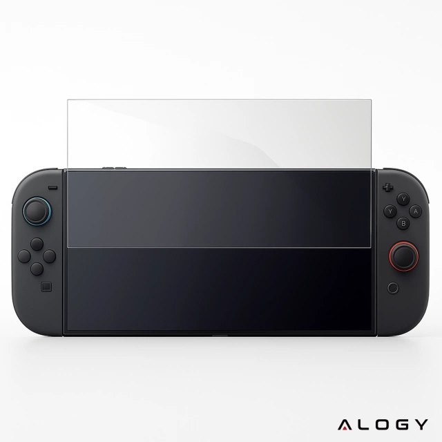 Szkło hartowane do Nintendo Switch 2 2025 ochronne szkiełko na ekran 9H Alogy EasyShield™️ z ramką montażową