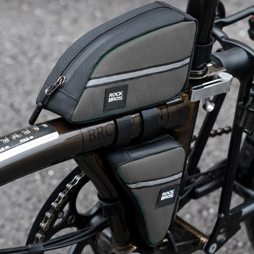 Rockbros 0,8L Dreieckige Fahrradrahmentasche – Grün