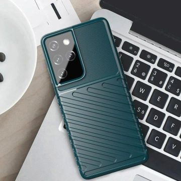 Protective Thunder Case für Samsung Galaxy S23 Ultra Silikon-Rüstungshülle Schwarz