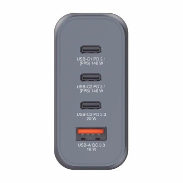 Verbatim GaN 140W Wandladegerät 3xUSB-C/USB-A-Adapter