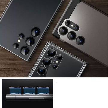 Spigen Optik.tR „EZ Fit“ Kameraschutz 2er-Pack für Samsung Galaxy S24 Ultra Schwarz