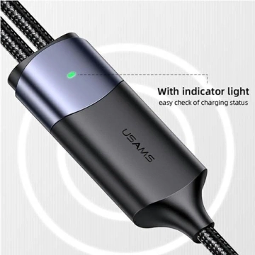 USAMS Kabel U71 2xUSB-C auf USB-C 1,2m 100W PD Fast Charge schwarz