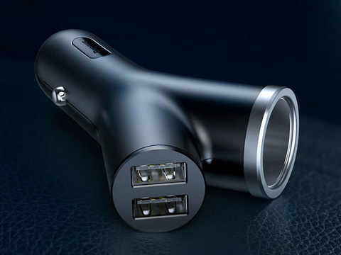 Baseus Y 3.4A Autoladegerät, 2x USB Zigarettenanzünderanschluss