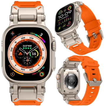Armband Alogy Luxury Metal TPU Band für Apple Watch 42/44/45/49mm Orange