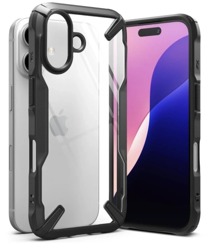 Etui hybrydowe Ringke Fusion X do iPhone 16 Czarny