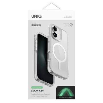 Etui do iPhone 16 UNIQ Combat MagSafe Białe ShockSorb™