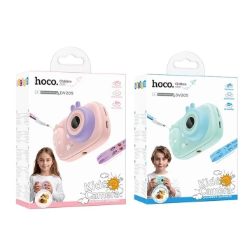 Digitalkamera für Kinder HOCO DV205 Selfie 1MP 2" HD Rosa