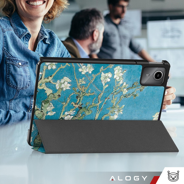 Etui do Lenovo Tab K11 / K11E 11” M11 10.95" TB330FU / TB330XU / TB331FC obudowa na tablet Case Alogy Book Cover Kwitnący migdałowiec (van Gogh) + Rysik