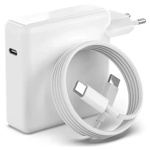 Ładowarka Zasilacz do Apple MacBook Alogy Universal Charger Kabel 2m USB-C do USB-C Szybkie ładowanie PowerDelivery PD 61W Biały