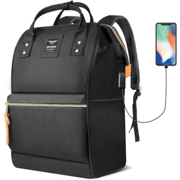 Plecak wodoodporny Himawari na laptopa 13,3" z portem USB Travel Backpack pokrowiec Futerał czarny