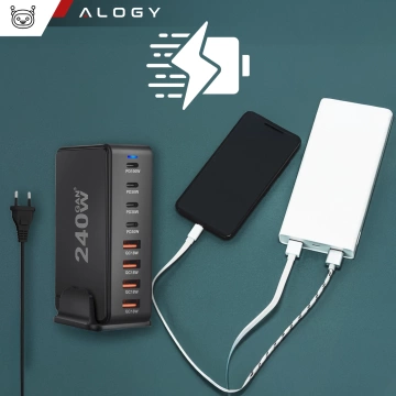HUB-Splitter Alogy-Adapter für Computer-Laptop mit USB-C auf 3x USB-A 2.0 1x USB-A 3.0 Grau