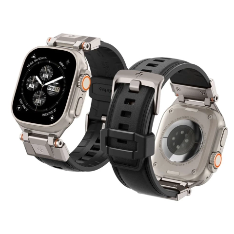 Pasek Spigen Durapro Armor Pu do Apple Watch 4 / 5 / 6 / 7 / 8 / 9 / Se / Ultra 1 / 2 (42 / 44 / 45 / 49 Mm) Black