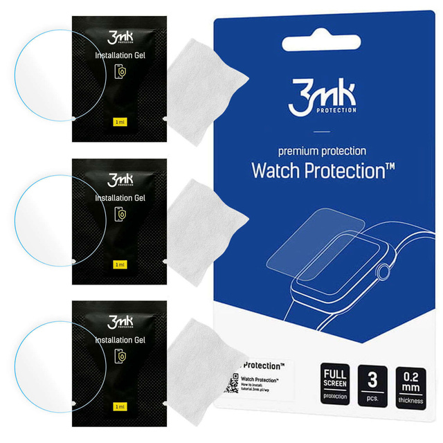 3x Folia Hydrożelowa do Garmin Vivoactive 5 3mk ARC ochronna na ekran Hybrydowa ŻEL Watch Protection™