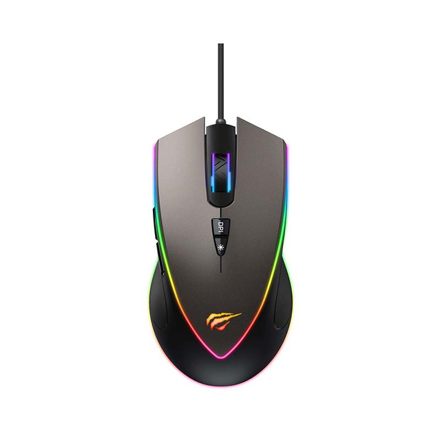 Havit MS1017 RGB Gaming-Maus 800-6400 DPI (Ocker)