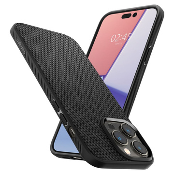 Etui obudowa plecki Spigen Liquid Air do Apple iPhone 14 Pro Matte Black + Szkło