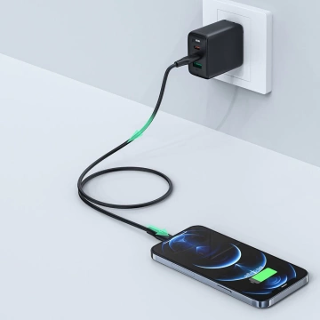 Acefast Kabel MFI USB Typ C - Lightning 1,2m, 30W, 3A schwarz (C3-01 schwarz)