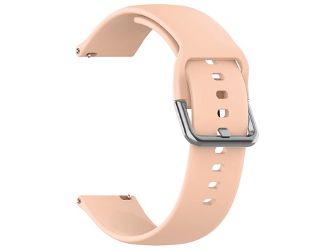 Rubber Universal Sportarmband Alogy Softband für Smartwatch 20mm Beige