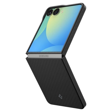 Etui Galaxy Z Flip 7 Spigen AirSkin Aramid Black Smukłe