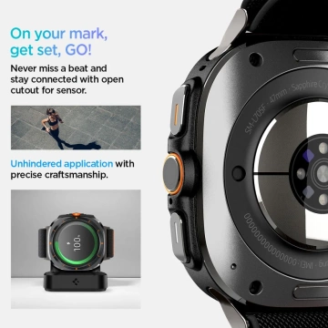 Pasek Spigen Fit Lite Samsung Galaxy Watch Ultra (47 mm) Schwarz