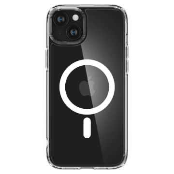 Spigen Ultra Hybrid Mag Mag Safe Hülle für Apple iPhone 15 Plus Weiß