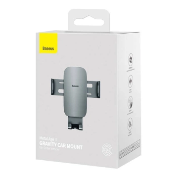 Baseus Metal Age II Gravitationshalter für Autogrill (grau)