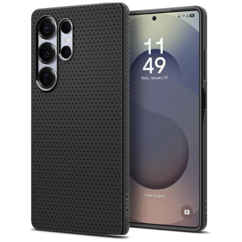 Samsung Galaxy S25 Ultra Hülle Schutzhülle Spigen Liquid Air Matt Schwarz